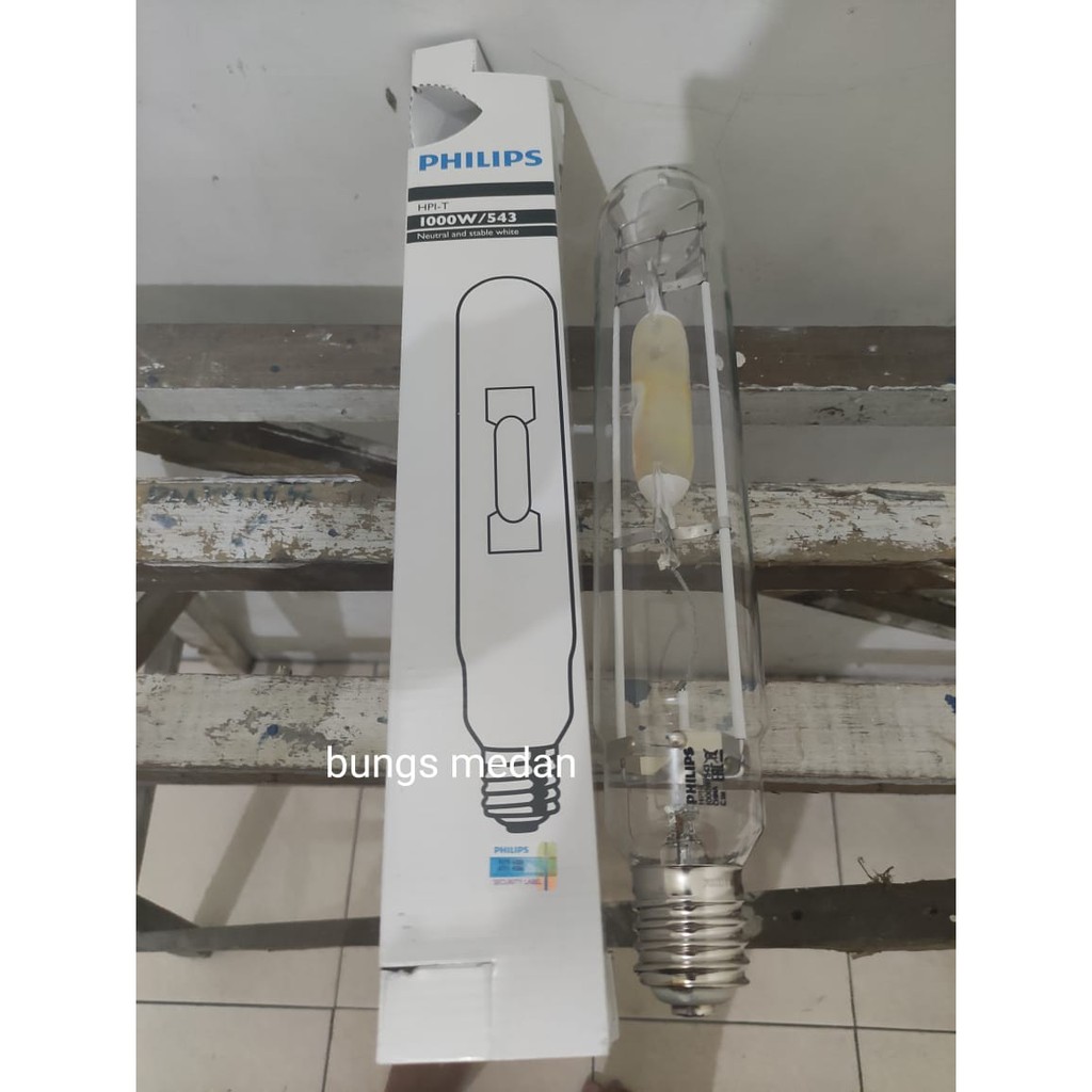 Philips HPIT 1000W HPI-T HPI T 1000 Watt LAMPU JALAN SOROT PUTIH E40