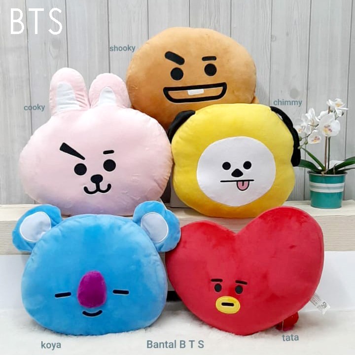 Bantalbts Bahan Lembut cooky koya shooky tata chimmy bt2 mobil kantor ibu hamil kpop merchaindise