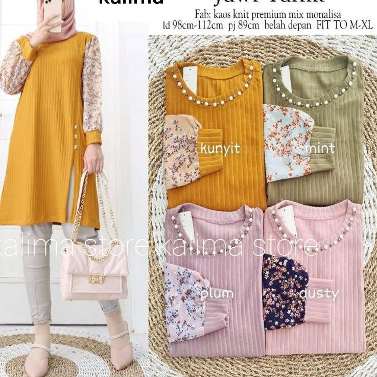 (HOT SALE) tunik import terbaru 2022/baju tunik wanita aplikasi mutiara