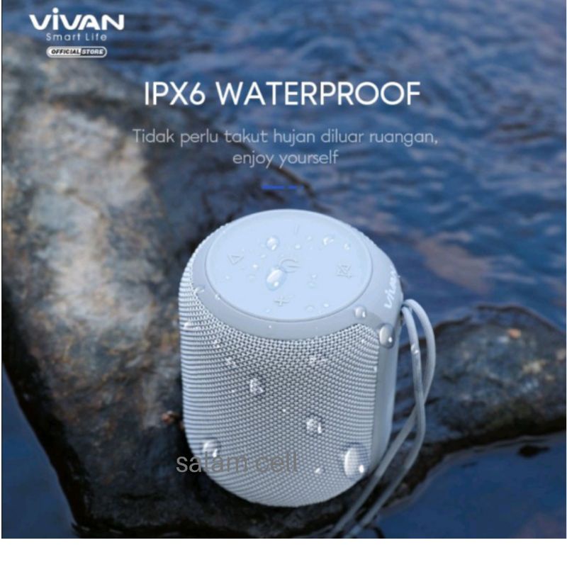 Speaker Bluetooth VIVAN VS12 Music Box Portable Anti Air Original Garansi Resmi