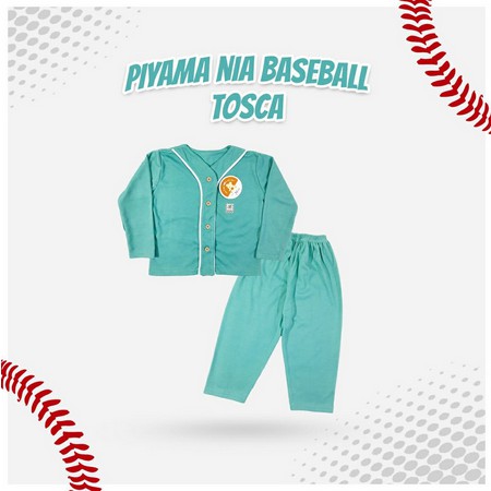 Nia / Piyama Nia Premium Baseball / Baju Tidur Bayi Nia / Baju Bayi Nia Premium Baseball