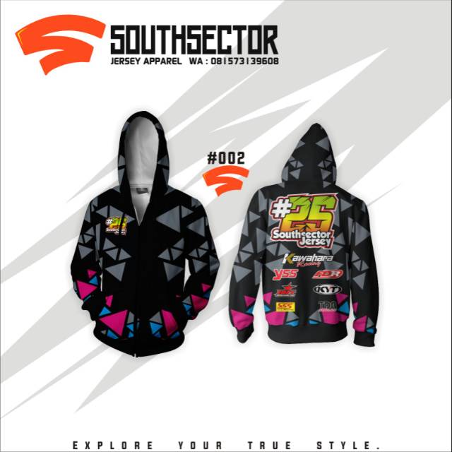 Jaket Racing - Custom Desain - Free Nama dan Nomor Start