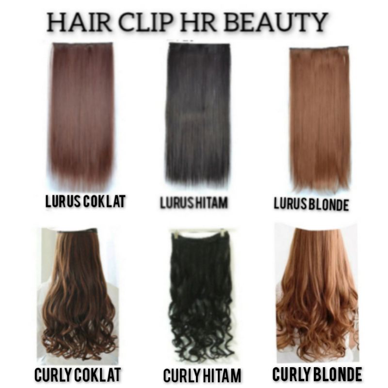 HAIR CLIP HR BEAUTY/RAMBUT PALSU SINTETIS