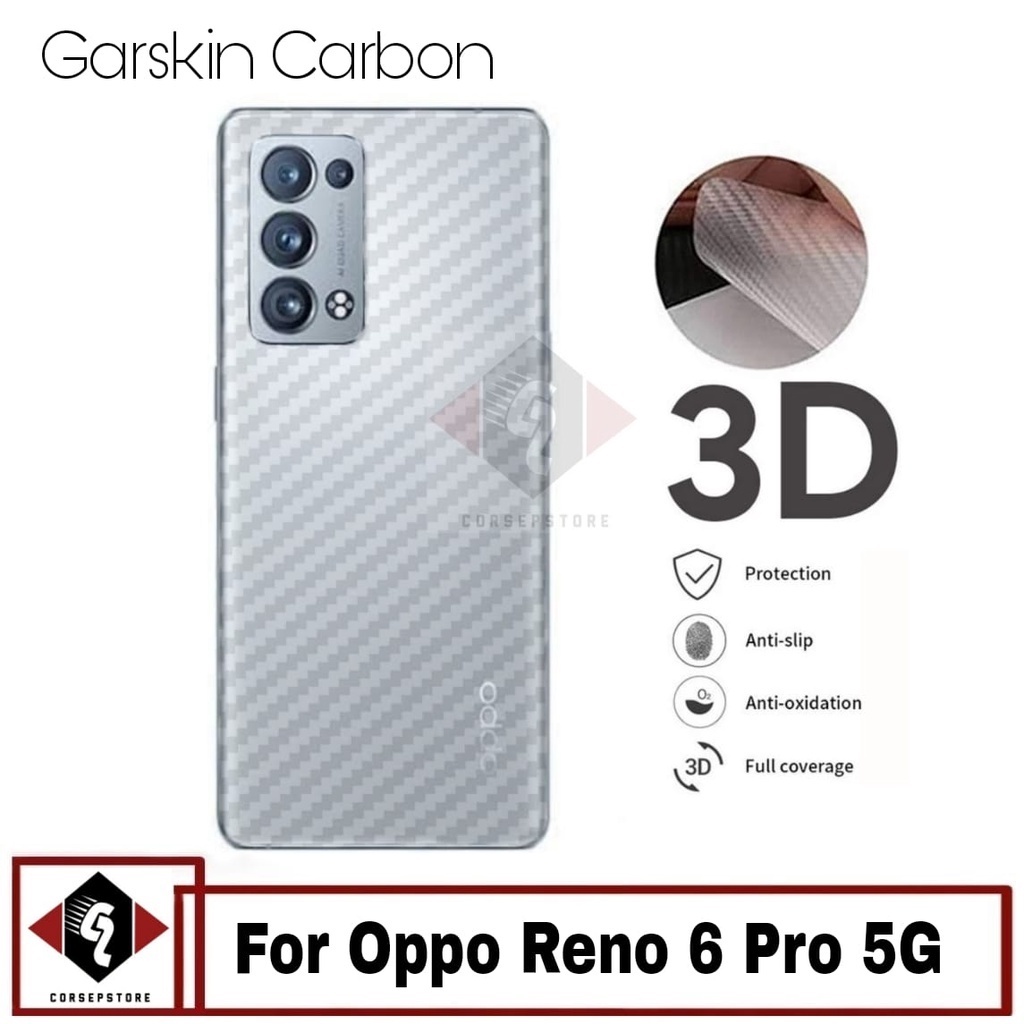 Promo Garskin Hp Oppo Reno 6 Pro 5G / Reno 6 5G  Skin carbon Hydrogel Back Skin