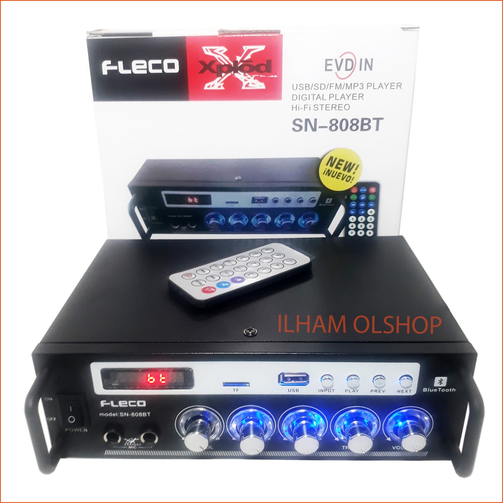 Fleco Amplifier Bluetooth Mini SN-808BT Stereo Karaoke