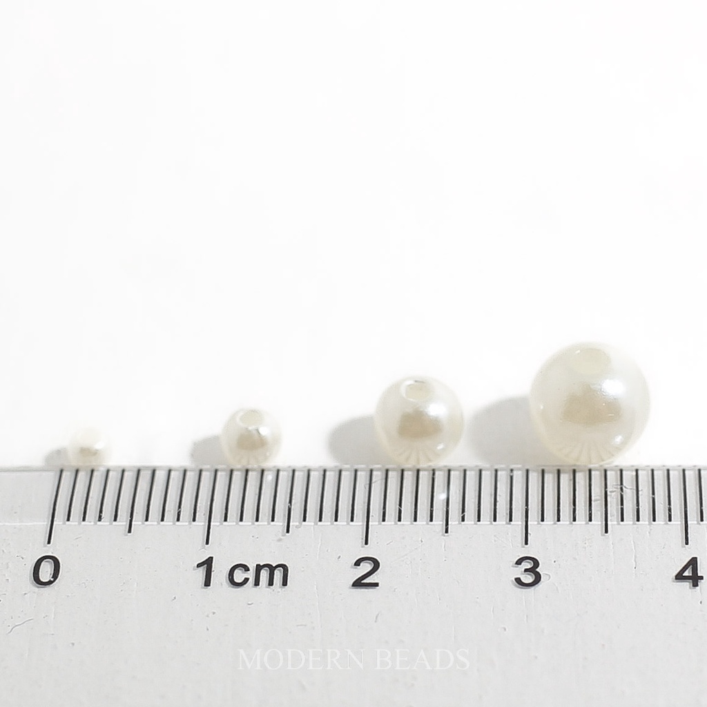 [50 GRAM] Mutiara Jepang / Payet Mote Manik Jepang Bulat  Kw 1 / Kw A / Grade A 3mm 4mm 6mm 8mm Warna Putih, Broken White