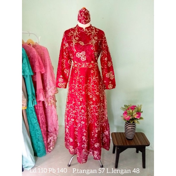 Gamis Full Brokat Mewah//Gamis Lebaran//Pesta Dress