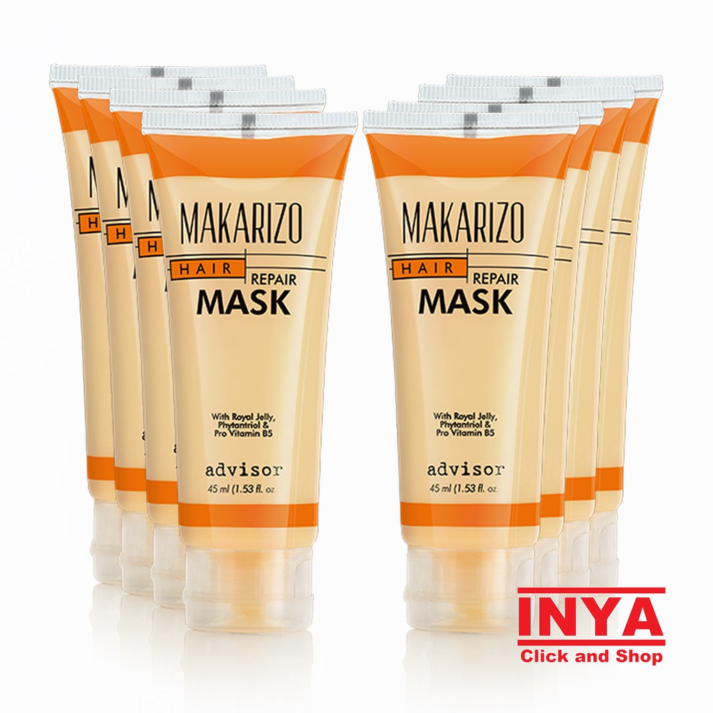 MAKARIZO ADVISOR HAIR MASK REPAIR DRY &amp; DAMAGED BOX isi 8x45gr - Masker Rambut