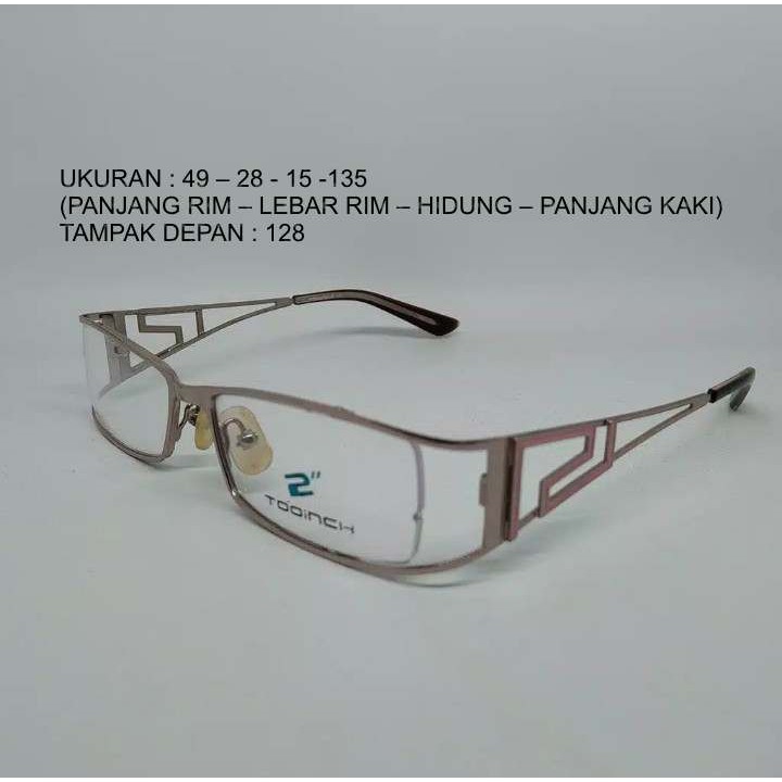 FRAME KACAMATA BESI PINK GOLD WANITA TOOINCH 2269