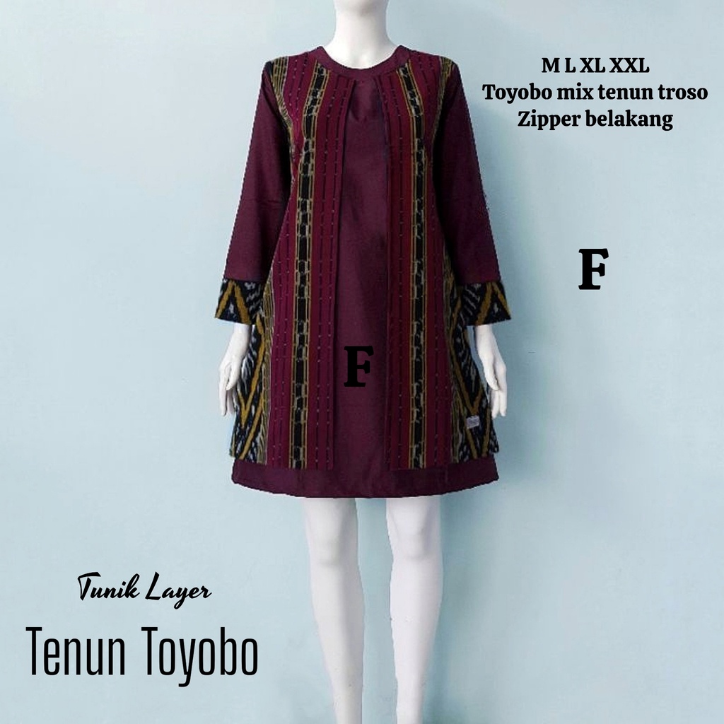 Tunik layer tenun toyobo