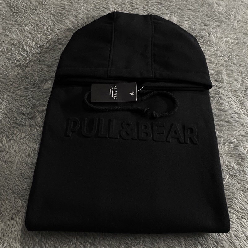 SWEATER HOODIE PULL&amp;BEAR EMBOSD 3D FULLTAG ORIGINAL PREMIUM