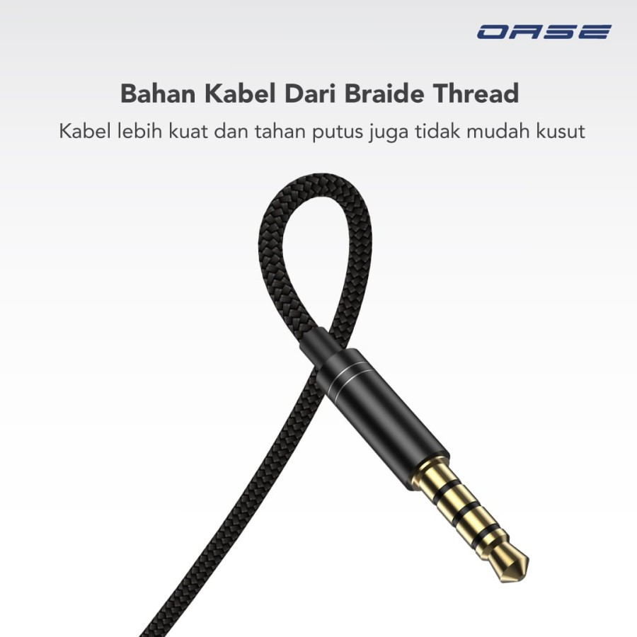 OASE Earphone DE-W2 HD Audio, Anti Slip Design Kualitas Bagus Packing