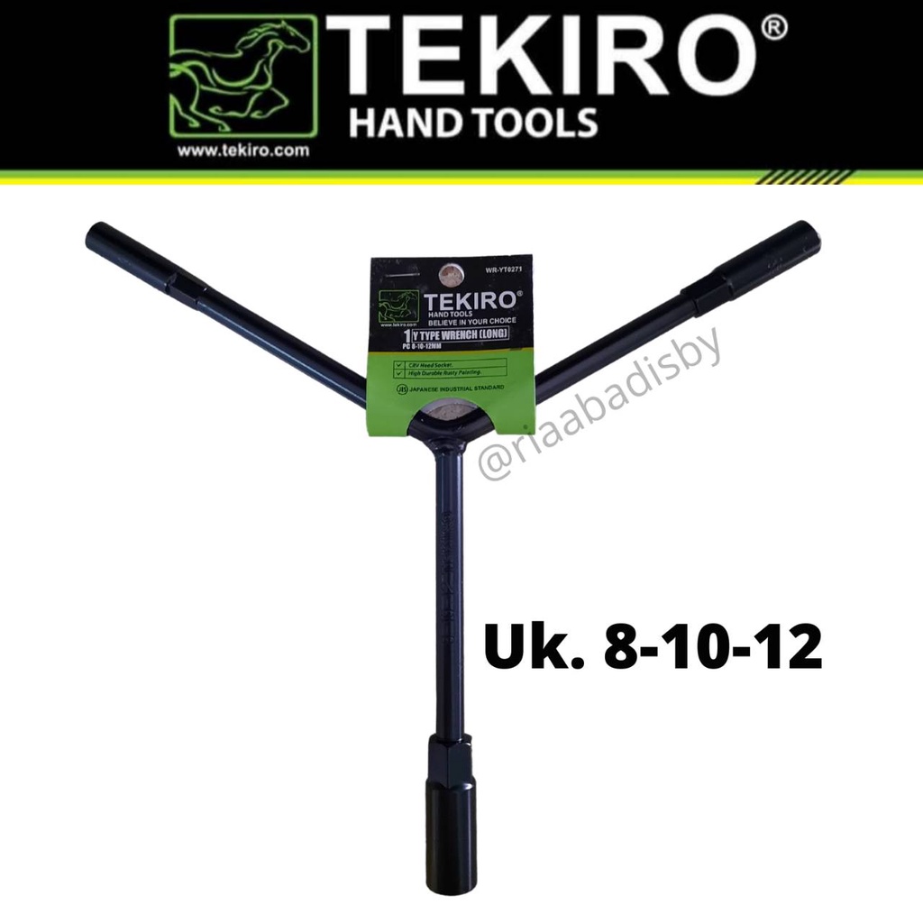 KUNCI SOCK Y PANJANG 8-10-12 | KUNCI SOK Y PANJANG | Y-TYPE WRENCH LONG | TEKIRO