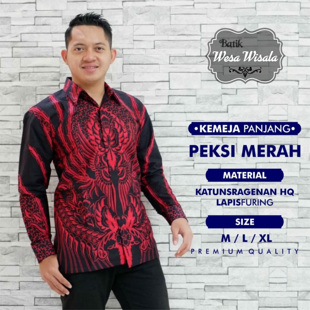 Batik Solo KEMEJA BATIK PRIA SOLO LENGAN PANJANG LAPIS FURING ATASAN BATIK PREMIUM MODERN Peksi Seri Wesa Wisala NAGA HITAM SIDOMUKTI SOGAN AJISAKA PROBOSETO HIJAU SAPTHA MUSTIKA LAWASAN UWER MERAK SETYO PRABU KAPAL KANDAS NAGA MERAH SLEMPANG PARANG