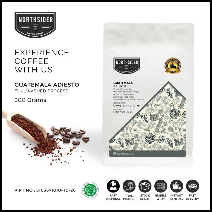 

Biji Kopi Arabika Guatemala Adiesto Washed - 200Gr Northsider Coffee