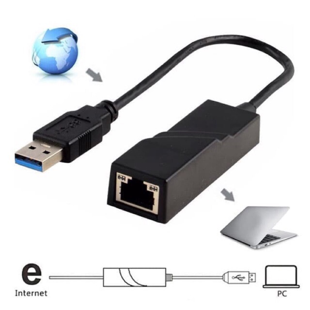 USB 3.0 to LAN Gigabit Ethernet Adapter Up To 1000 Mbps