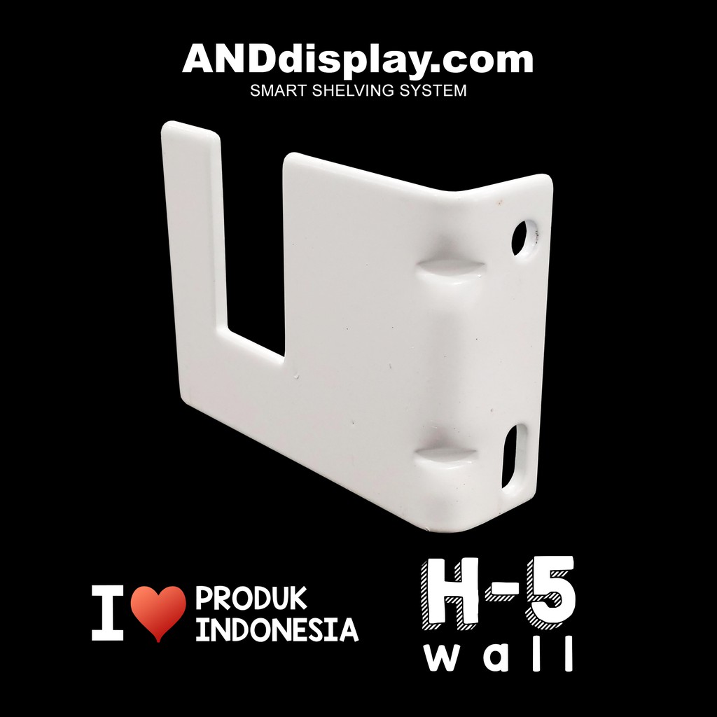 BRACKET H 5 CM WALL PUTIH BRAKET RAM TEMBOK PIPA KOTAK SULING BAJU H5 5CM