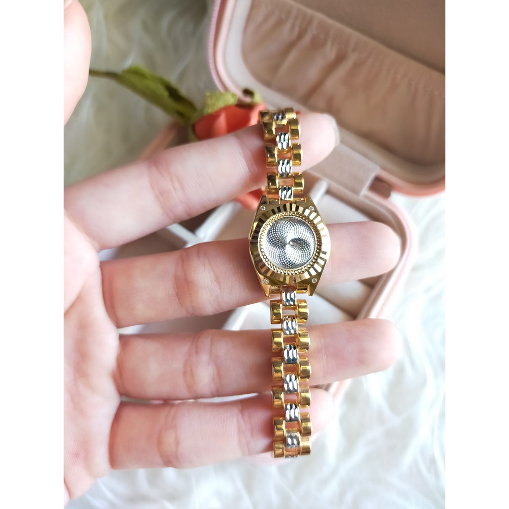 Gelang Jam Tangan Roxe Rolex emas asli 375