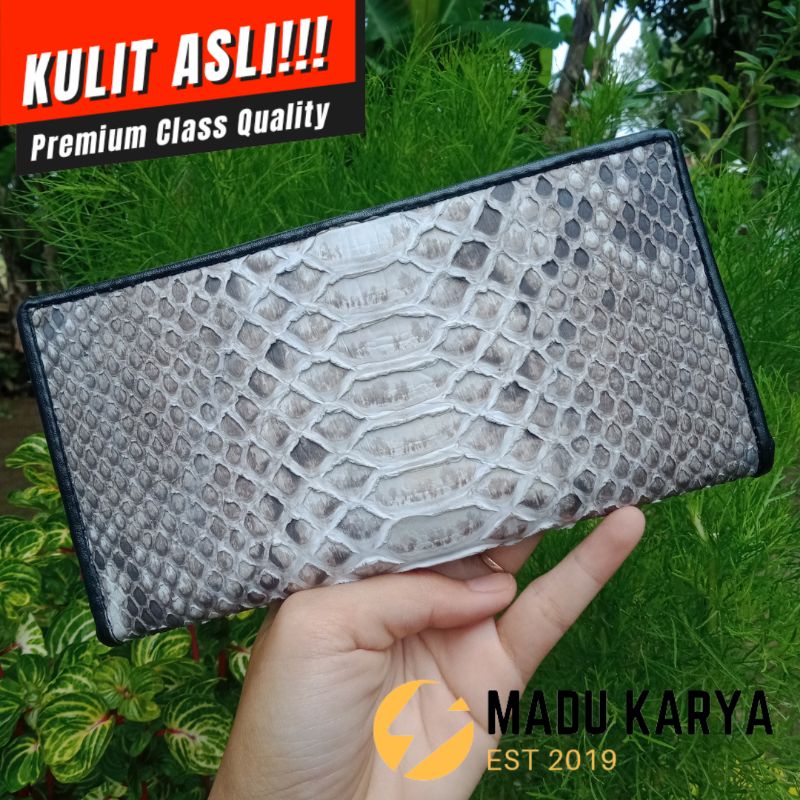 Dompet panjang pria wanita 100% kulit ular asli