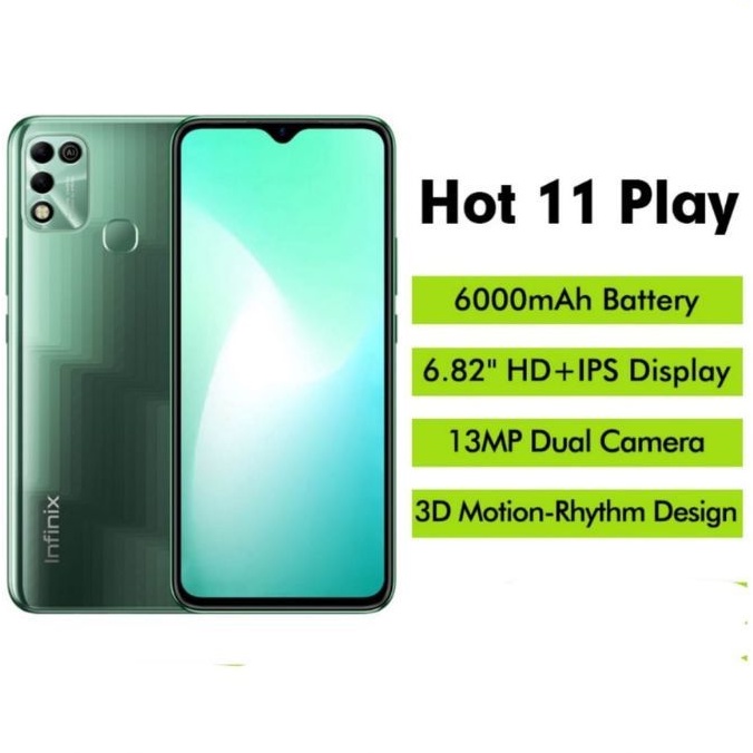 HP INFINIX HOT11PLAY HOT11 PLAY HOT 11 PLAY RAM 4 64 RAM4 4GB 64GB 4/64 6/128 6gb GARANSI RESMI INDO