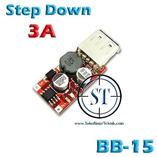 Kit Step Down Pengganti KIS3R33S DC-DC IN 5-36v Out 5v3A Module Penurun Tegangan Modul BB-15B