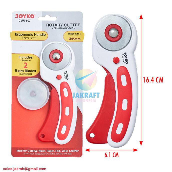 

[[BISA COD]] Rotary Cutter Roll + Bonus Refill JOYKO CUR-507 Kain Kertas Auto Lock
