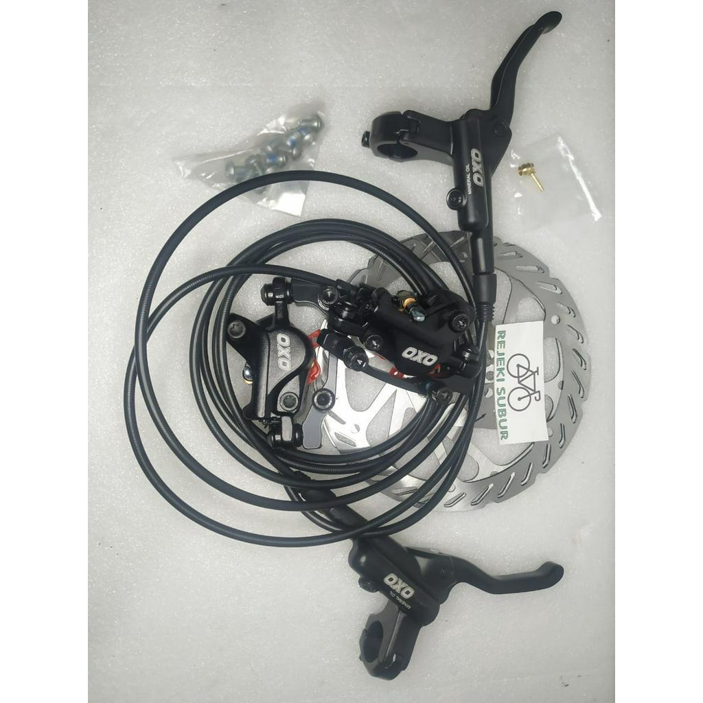 BRAKESET rem hidrolik disc brake set hidrolik OXO Include Rotor depan belakang