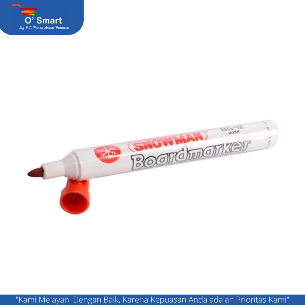 

SNOWMAN Spidol Whiteboard Boardmarker BG-12 Hitam / Merah / Biru