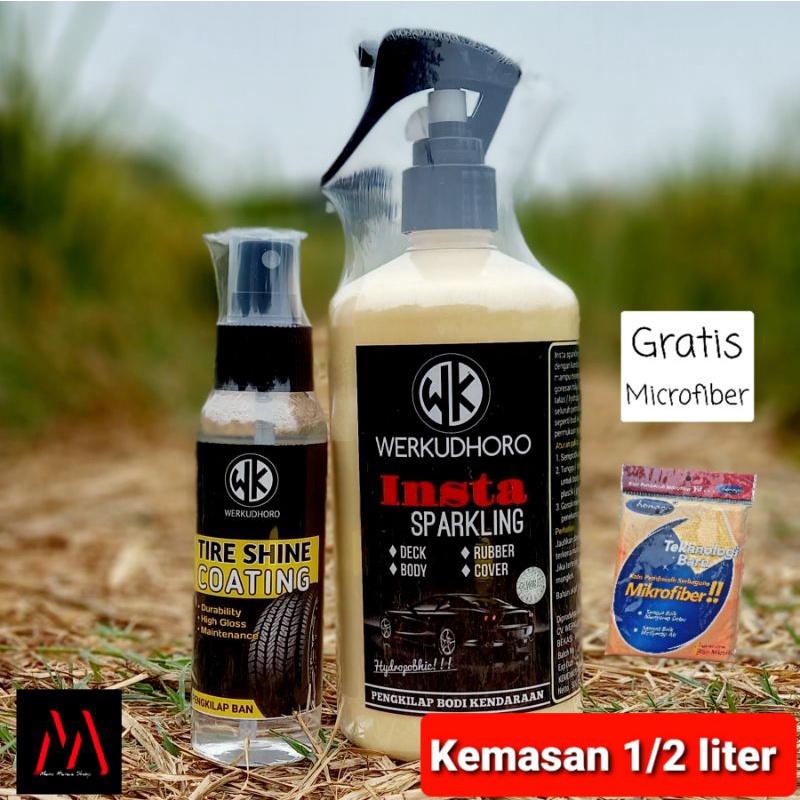 Pengkilap Mobil 500ml &amp;Pengkilap Ban 100ml / Poles Mobil Motor Putih Htam Silver Merah Metalic doff gloss/ Exterior Mobil / Semirban / Coating / Aksesoris Mobil