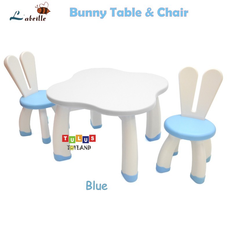 Kursi Meja Labeille Bunny Table &amp; Chair Set KC901﻿ Meja Belajar Anak Kursi Meja Anak Serbaguna