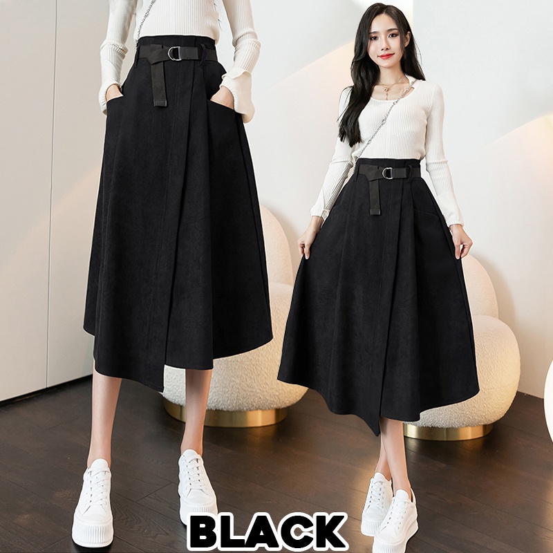 KARAKOREA 7705 Maxi Skirt + Belt/Rok Panjang/Rok Kerja/Korean Maxi Skirt