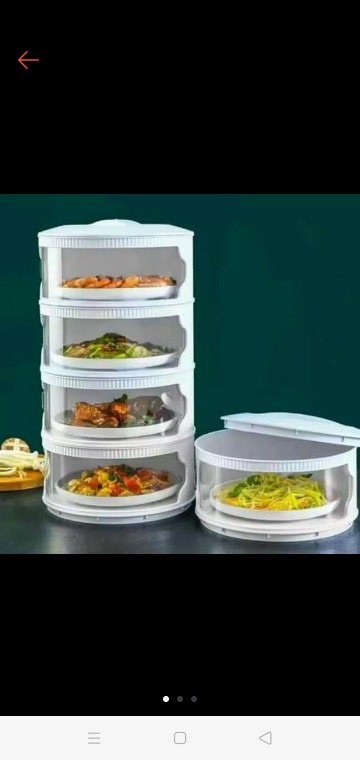 Ready Stock Food Storage 4 Susun Putih
