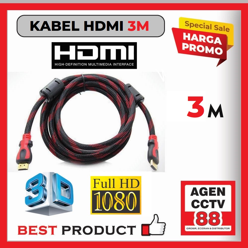 Kabel HDMI 3M / 3 Meter High Quality Cable