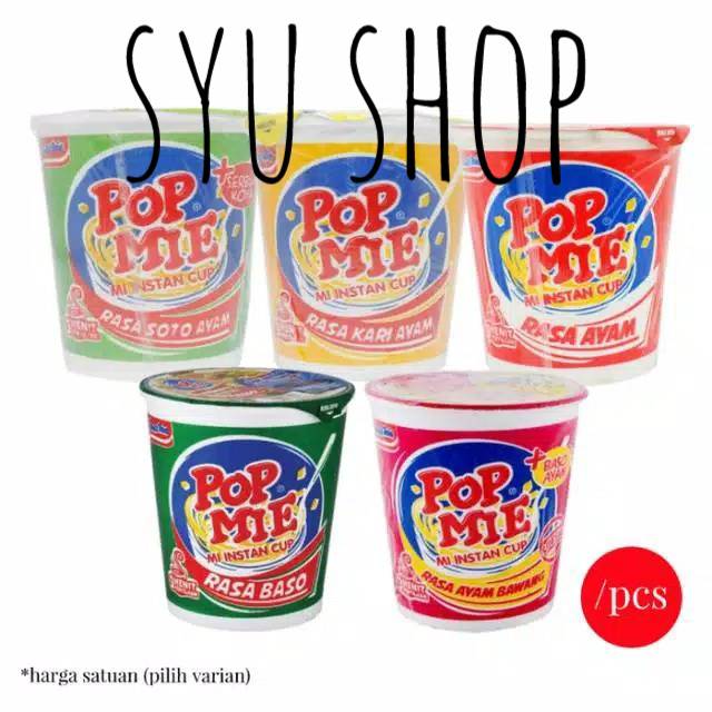 Jual Popmie Pop Mie Cup 75 Gr Besar Baso Kari Soto Ayam Spesial Goreng