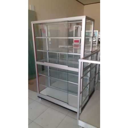 Etalase Kaca / Etalase Apotik / Etalase Display tinggi 1,5 Meter / Etalase Obat