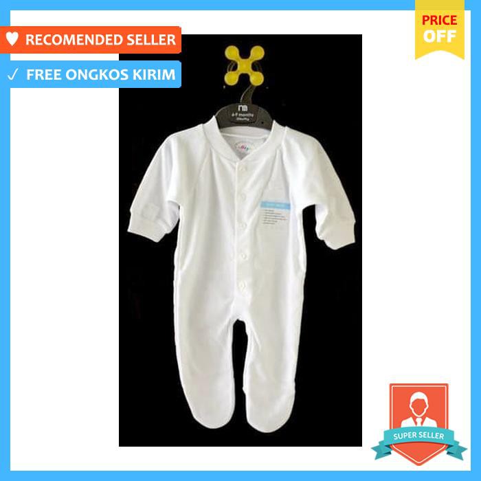 Baju Kodok Tutup Kaki Miyo White - Baju & Sepatu Bayi - Jumper Bayi