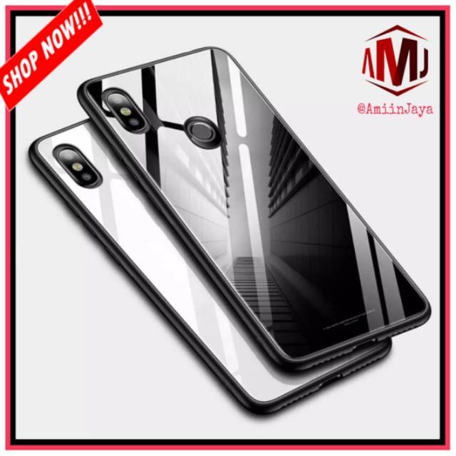 Case Xiaomi Redmi Note 7 Luxury Glass Case Premium Hard Case