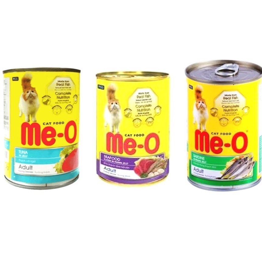 Meo Me-o kaleng makanan kucing basah 400 gr