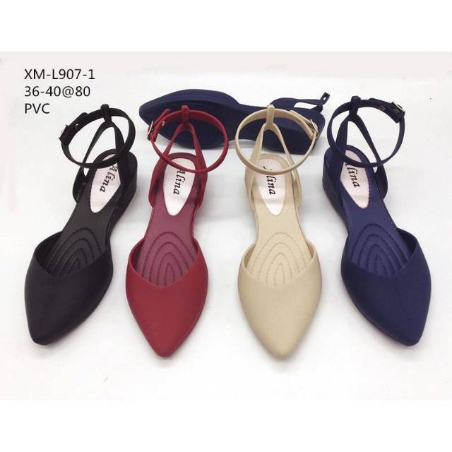 ALINA L-907 SEPATU JELLY WEDGES MODEL TALI