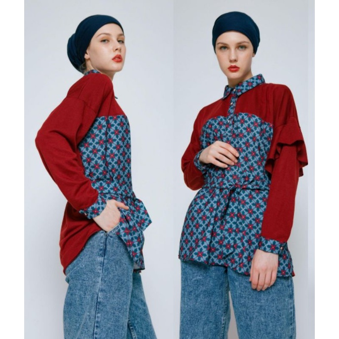 KIMMY SWEATSHIRT MAROON || ALEZA LABEL