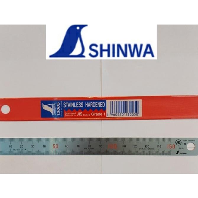

(COD) Penggaris stainless steel 150mm/15cm merk Shinwa(Japan) TERUJI Kode 996