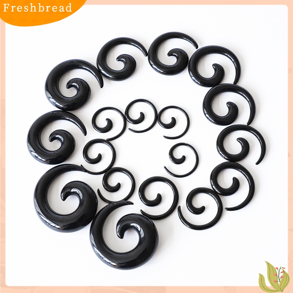 [Fresh] 1Pc Anting Expander Bentuk Siput Spiral Bahan Akrilik untuk Pria / Wanita