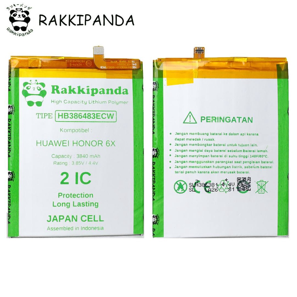 R/K- RakkiPanda - HB386483ECW+ Huawei Honor 6X / Honor G9 Plus Batre Batrai Baterai