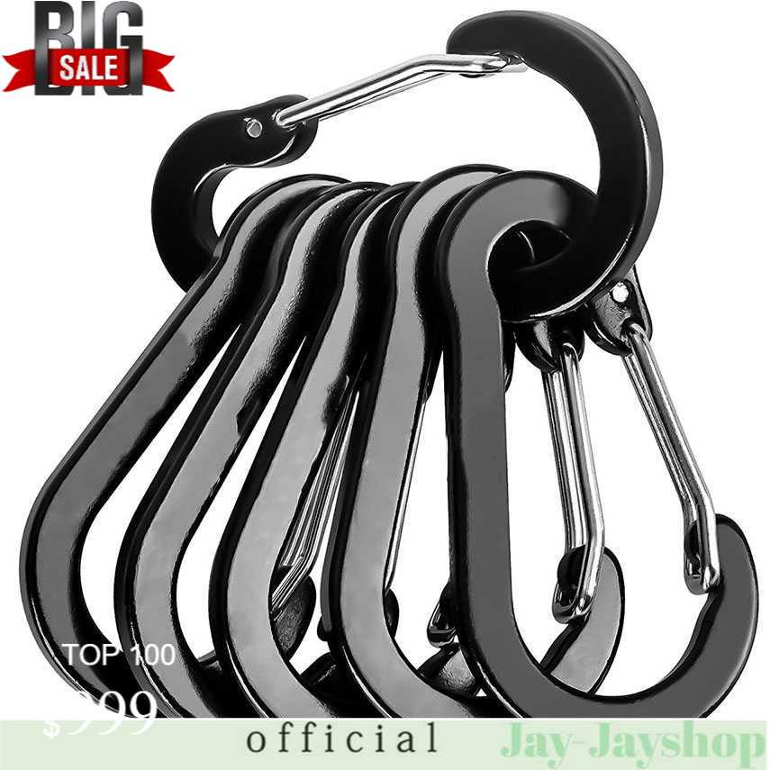 ACOMPS Gantungan Karabiner Aluminium Alloy Snap Clip Lock 6 PCS - CC1