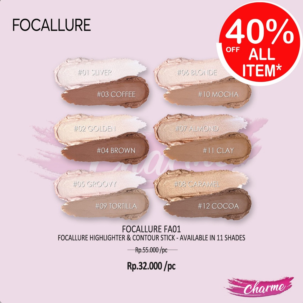 (READY &amp; ORI!) Focallure Highlighter and Contour Stick Stik FA01 FA 01