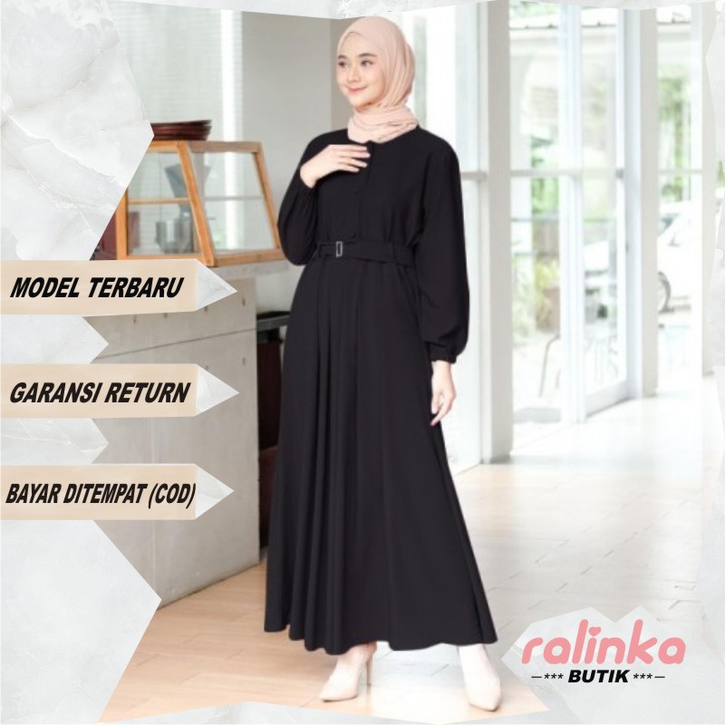 Baju Gamis Wanita Terbaru 2021 Warna Hitam