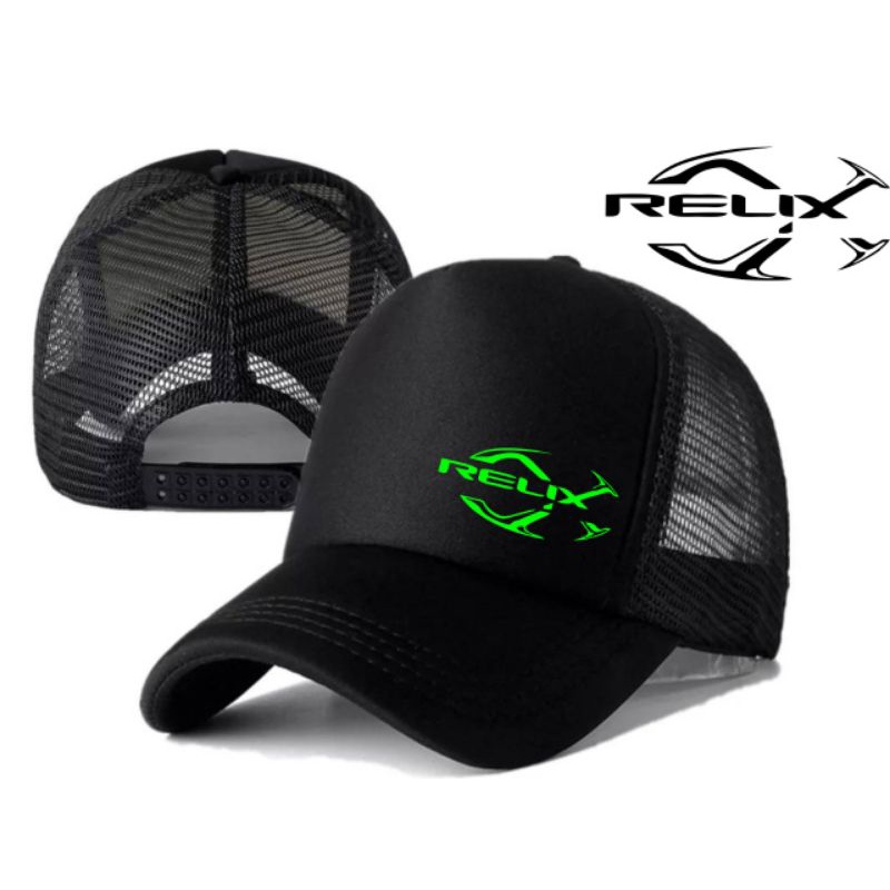 ⭐⭐⭐⭐⭐Topi mancing logo relix topi jaring terlaris