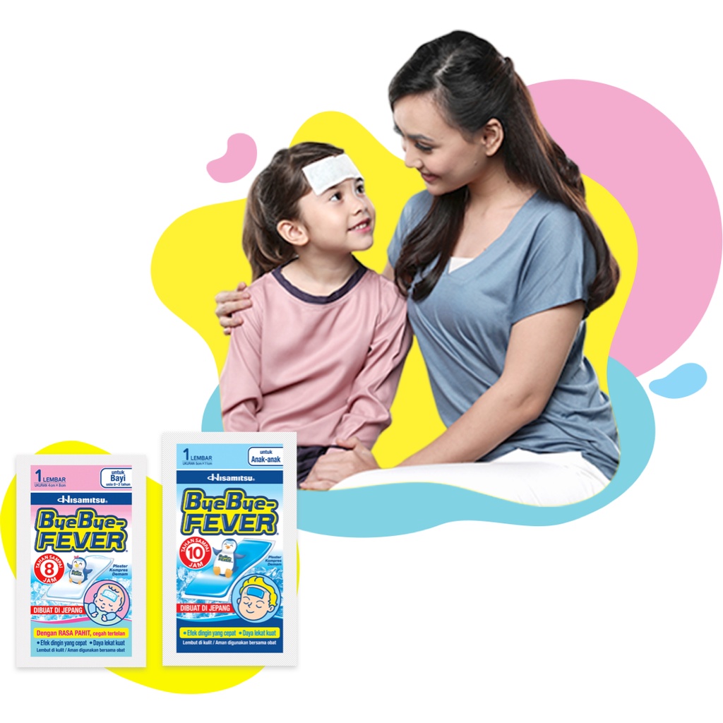 Bye Bye Fever Bayi / Anak per Lembar Plester Kompres Demam