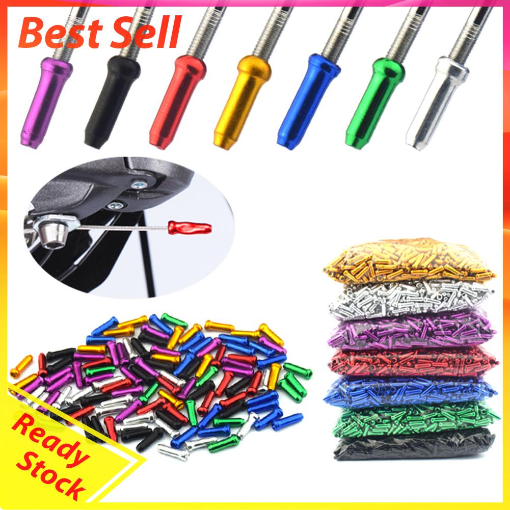 50pcs Tutup Ujung Kabel Rem Sepeda Bahan Aluminum Alloy