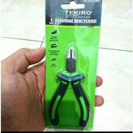 tekiro DG 1290 tang potong 4.5&quot; 4.5 inch diagonal mini pliers DG1290